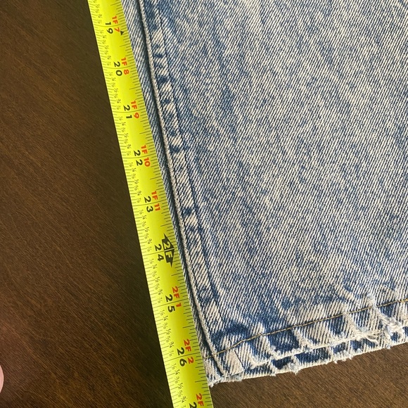 Vintage 90's Lee Denim Jeans Acid Wash Blue Made in USA High Rise Tapered Leg - Picture 6 of 9